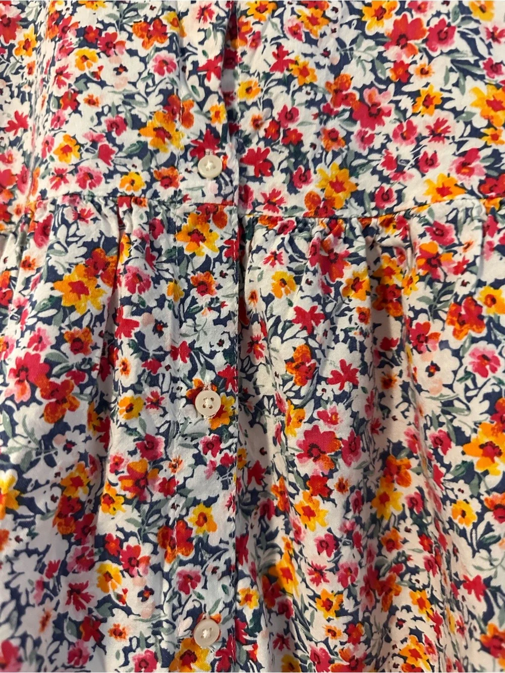 Old Navy Button DownFloral Dress with Pockets size 8